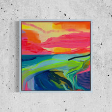 Load image into Gallery viewer, Colorful abstract painting on a textured wall
